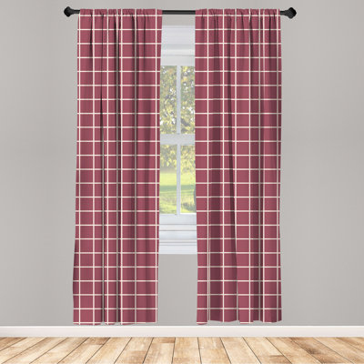 Grid Geometric Semi-Sheer Rod Pocket Sliding Panel