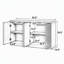 Buffet 62,6 po avec rangement, buffet à 4 portes avec tablettes, crédence en bois d'ingénierie, bar et meuble télé-297483711