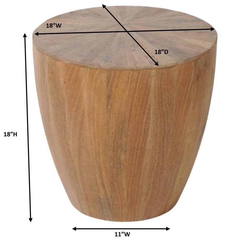 Wood End Table