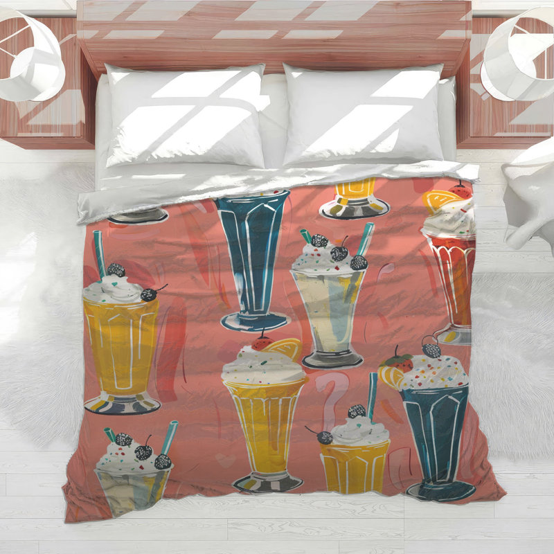 Milkshake Illustration Comforter, Twin Extra Long