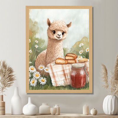Meadow Picnic Jam - Alpaca Framed Wall Art