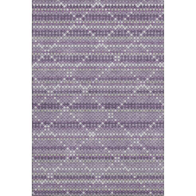 Premium Machine Washable Elize AMF1436 Lattice Rug