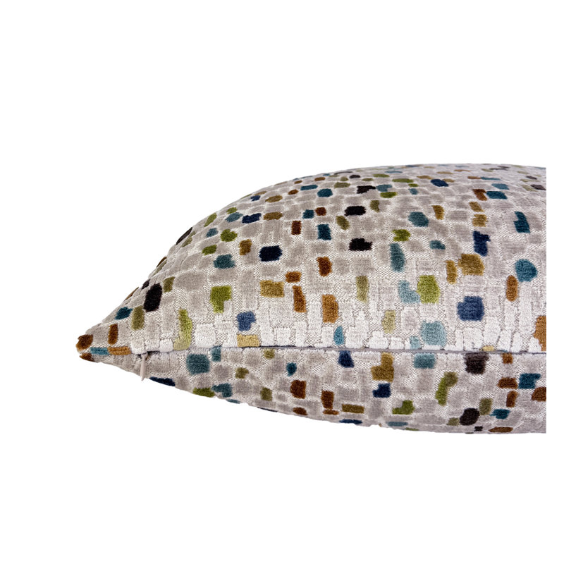 Housse de coussin en velours mosaïque, 22 x 22 po, Verre de mer