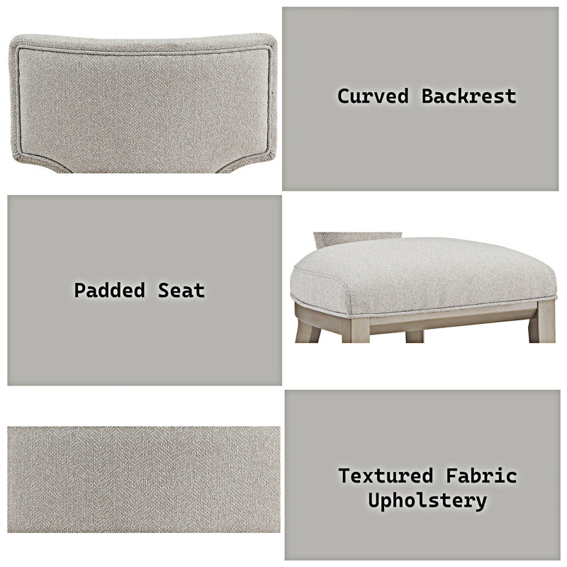 Chaise d'appoint rembourrée (ensemble de 2)