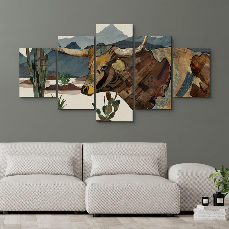 Impression sur toile 5 pièces Western Western