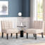 Élégant ensemble de chaises d'appoint à motif de gaufres capitonnées, parfaites pour les décors contemporains et traditionnels.