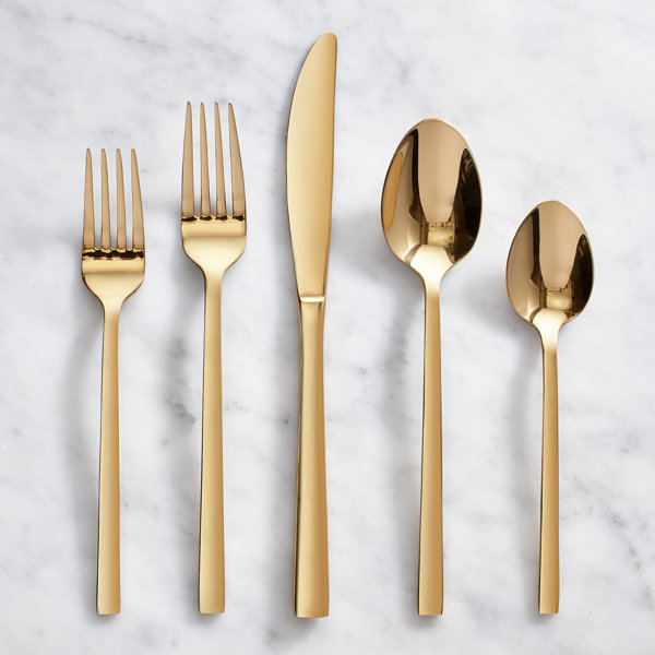 One Pack Stainless Steel Utility Spoon Set Stainless Steel Cutlery Set  Stainless Steel Gold Spoon Metal Cutlery Chinese Style Spoon Gold 2 Pieces