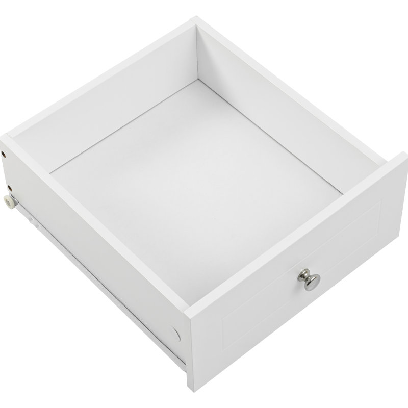 Rangement de cuisine blanc avec prise d'alimentation, abattant mobile et étagère à vin - connecteur de chariot, support extensible