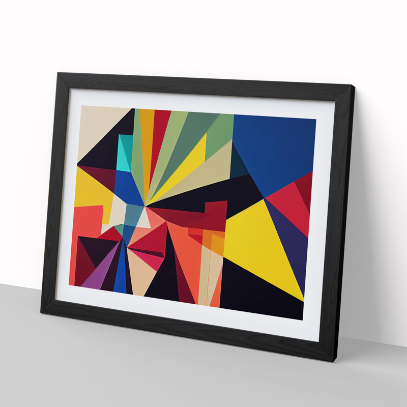 Attractive Modern Abstract Art - Framed Print, Black