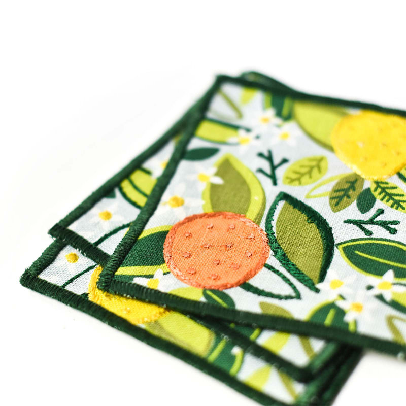 Ensemble de 4 serviettes à imprimé citron