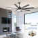 Brixham 66 Inch Large Ceiling Fan With Dimmable Led Light 8 ABS Blades Smart Remote Control Reversible DC Motor For Living Room