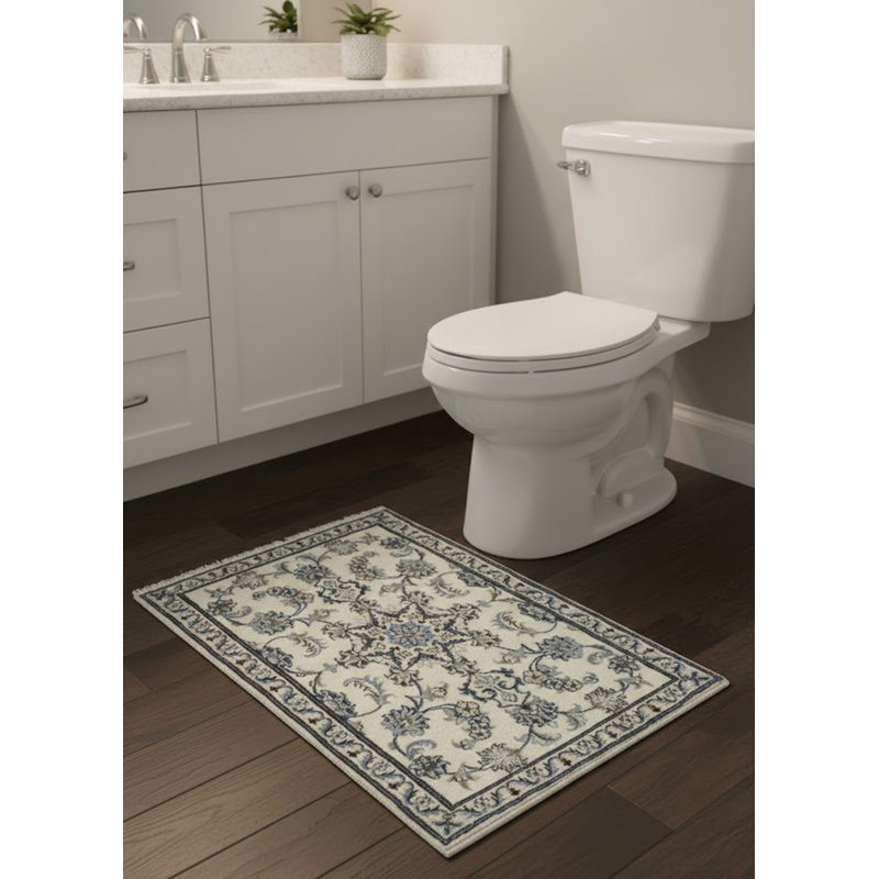 Tapis de la laine ivoire 2 pi 8 po x 3 pi 9 po à la main one-of-kind-noué la 2010 nain