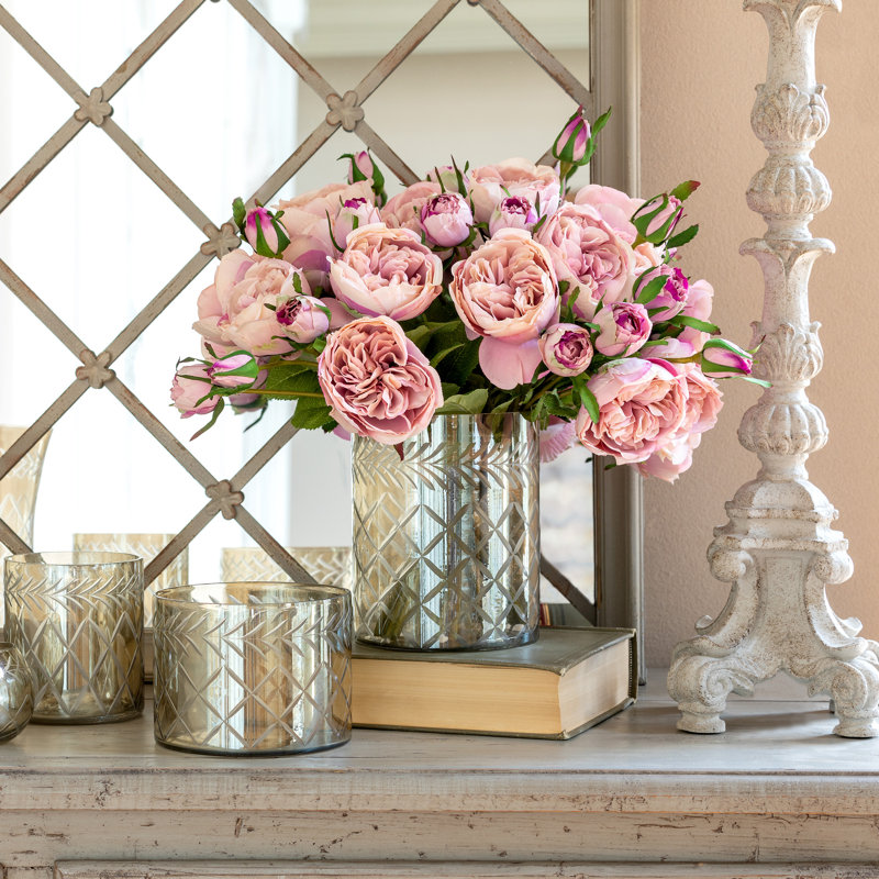 Arrangement floral rose de jardin