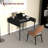 HOMCOM Industrial Folding Dining Table for 2 to 4, Space Saving Drop Leaf Kitchen Table for Small Spaces, Walnut-1708197978