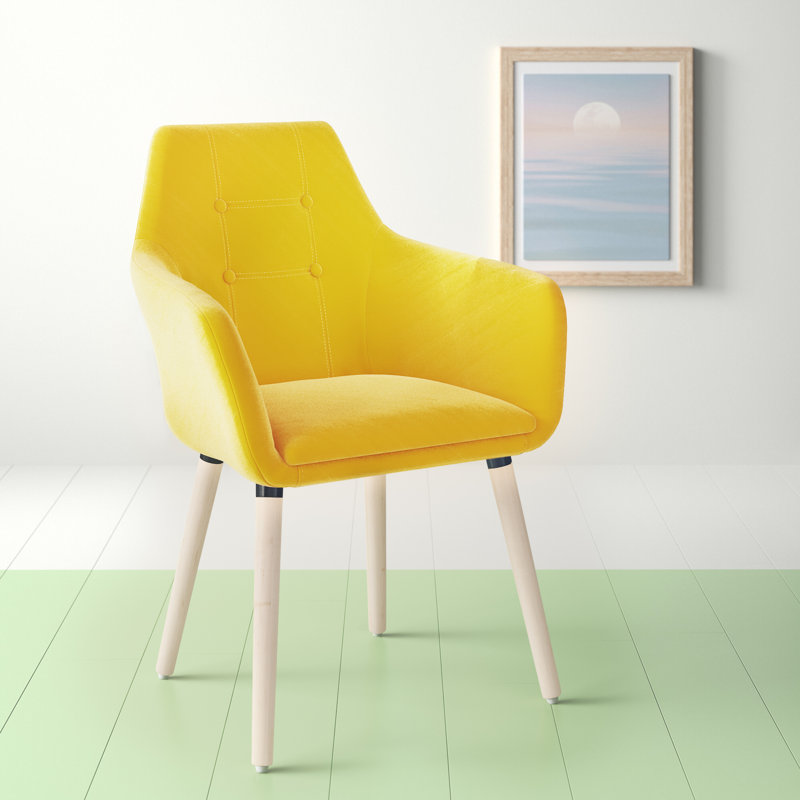 Camas Upholstered Armchair, Yellow