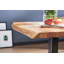 Karin Acacia Solid Wood Top Metal Base Dining Table
