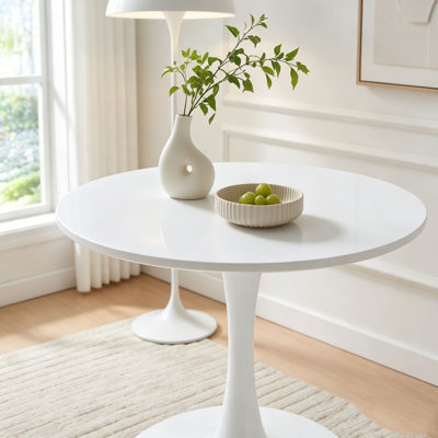 Modern Dining Table,MDF Tabletop and Iron Spray-Painted Matte Base