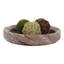 Bol décoratif rond en marbre pour la décoration intérieure - Bol d'appoint moderne et discret pour la table à manger ou comme centre de table - 30 cm, brun et blanc