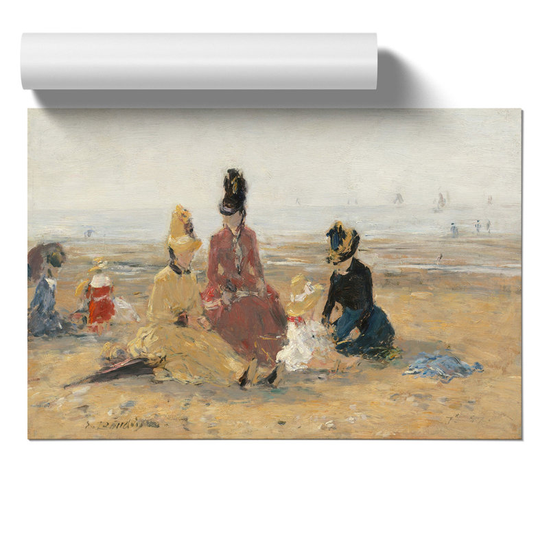 Beach at Trouville by Eugene Boudin - Frameless Print, 30cm H x 42cm W x 0.1cm D