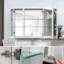 Armoire à pharmacie en aluminium imperméable anti-buée à DEL 40 po avec miroir et 40 tablettes réglables-401488547