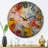 Blue And Yellow Color Whirls - Large Modern Wall Clock-40145594