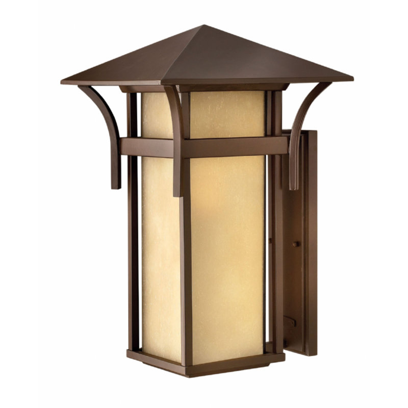 Harbor Outdoor Wall Lantern, Non-Energy Saving/Non-Dark Sky, Anchor Bronze, Small