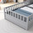 Twin Montessori Floor Bed With Door & Rails-825470838-825470836