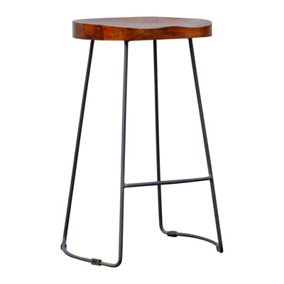 Tabouret de comptoir Maurika avec structure en métal