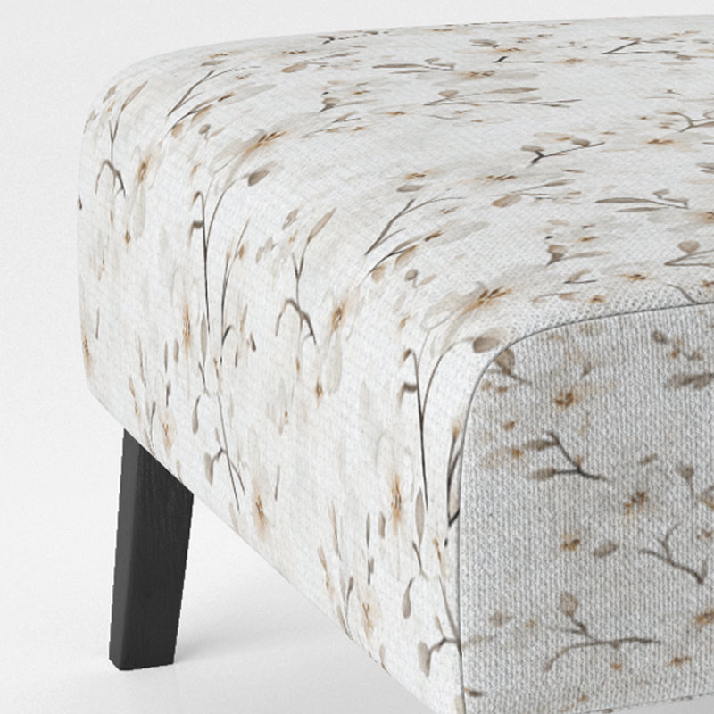Fauteuil de chambre Modern Modern - White Blossom, Pantoufle sans accoudoirs