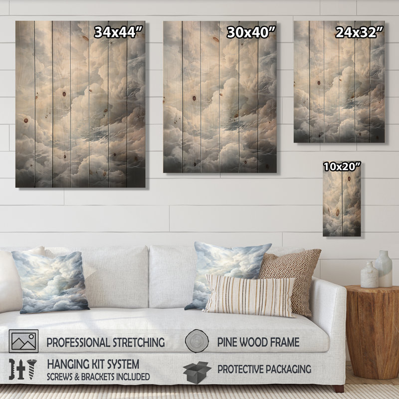 " Clouds Whispering Clouds II ", 20" H x 10" W x 0.78" D
