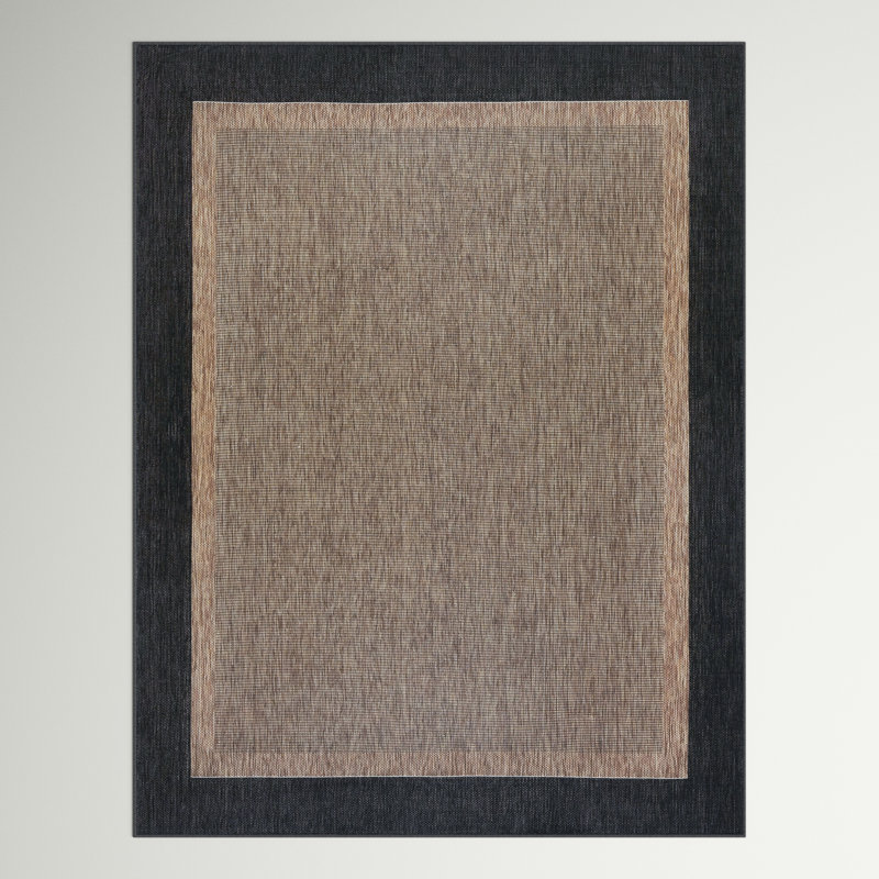 Dellroy Machine Woven Indoor / Outdoor Rug, Rectangle 7'10" x 10'2"