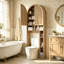 Armoire de rangement au-dessus de la toilette pour salle de bain-2046769498