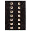 Tapis noir en peau de vache Hanika