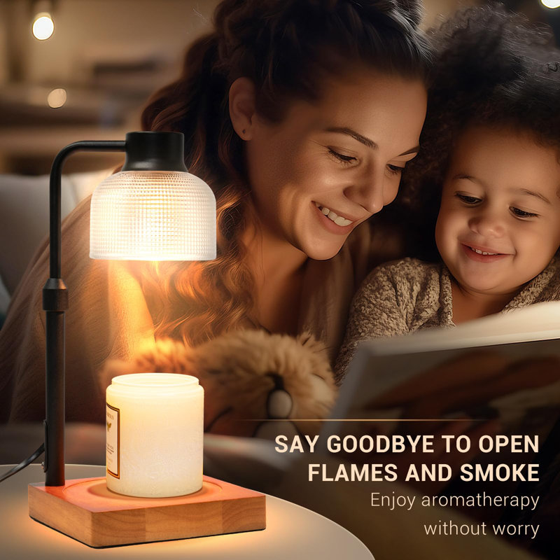 Candle Warmer Lamp With Timer And Dimmer: Retro Electric Wax Melt Warmer For Scented Candles - Aesthetic Home Decor For Bedroom & Office - Ideal Gifts For Women, Gifts For Mom - Brown
