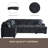 Multifunctional Modular L - Shaped Sectional Sofa With Built - In Cup Holders, Hidden Storage Compartments And Convertible Seating Design-75420221