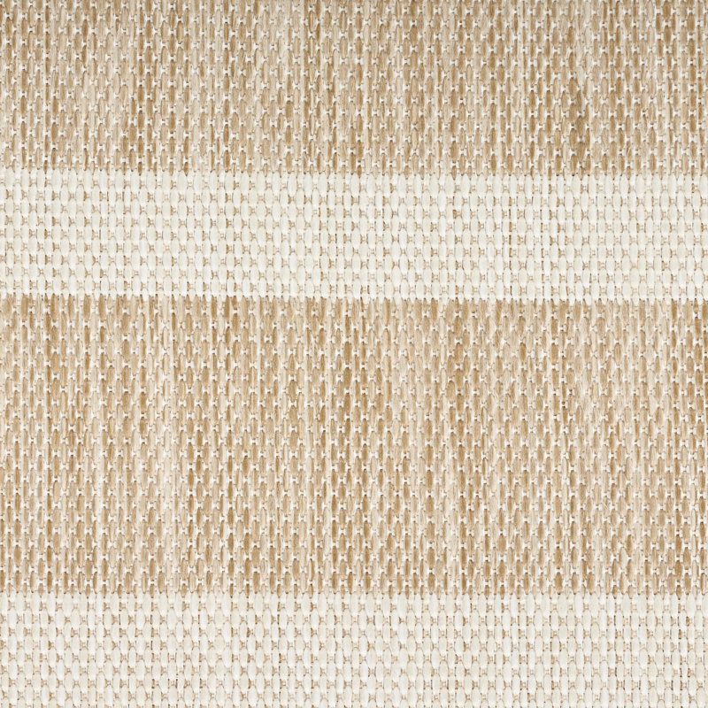 Tapis intérieur / extérieur rectangulaire Shaila, Rectangle 8 pi x 10 pi, Beige / Ivoire