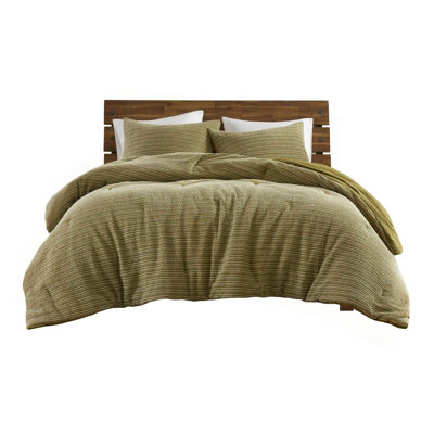3PCS Waffle Washed Comforter Set