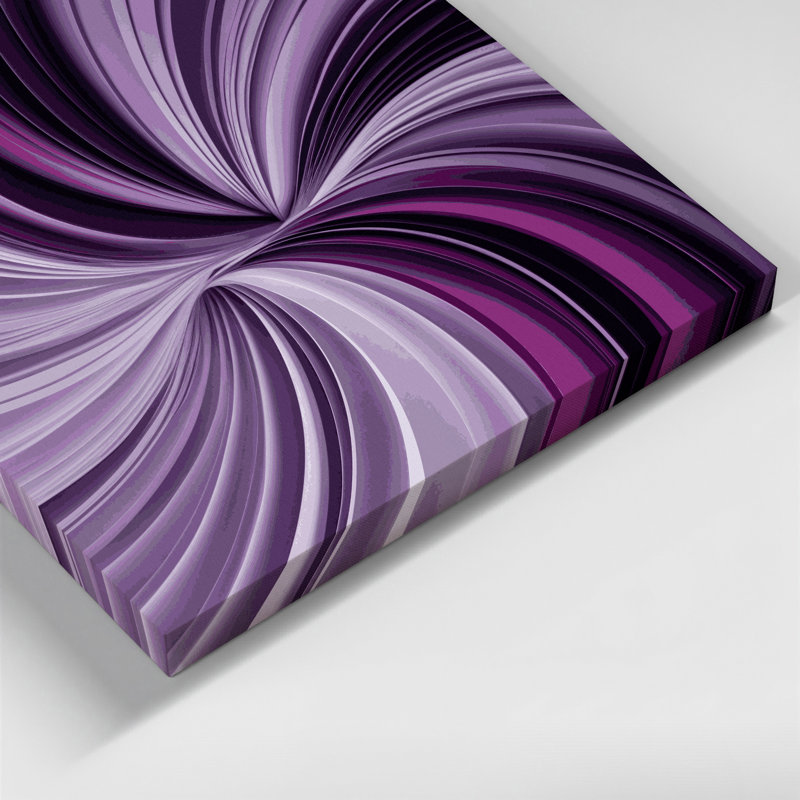 "Gradient Abstract" 35, art mural sur toile mauve, H 24 po x l 36 po