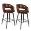 Tabouret de bar rembourré avec garniture cloutée-210802585