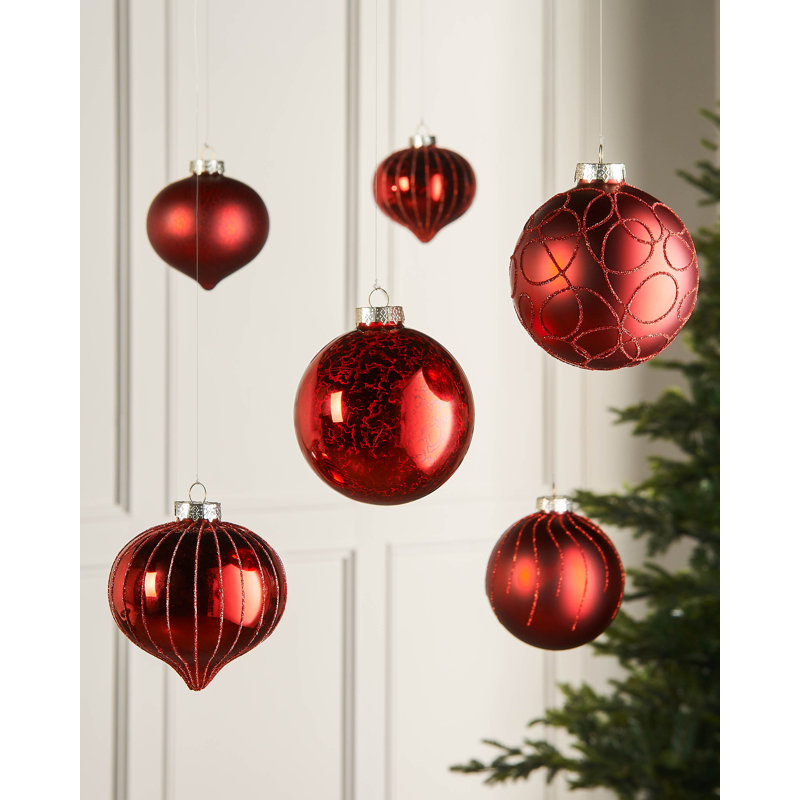 10.8cm Solid Colour Plastic / Acrylic Bauble, Christmas Red