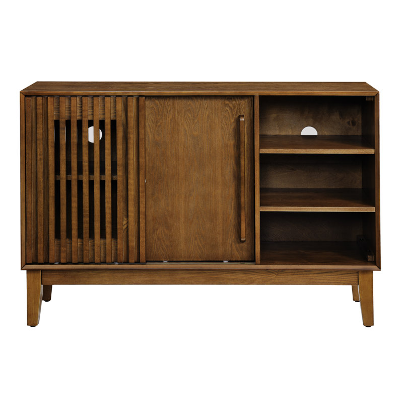 Armoire de rangement de bureau avec rangement ouvert 47,3 "de large à 2 portes, Naturel