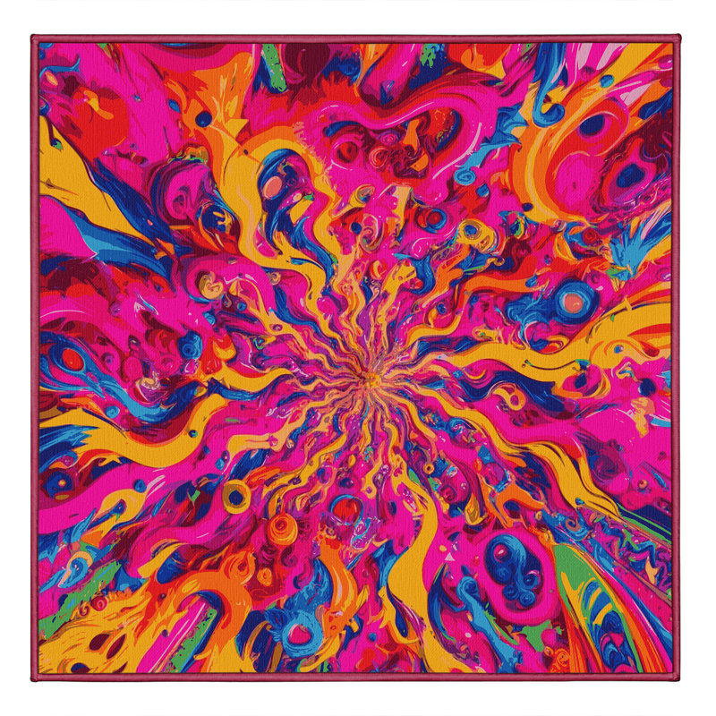 Fractal Flow Rug, Square 6'