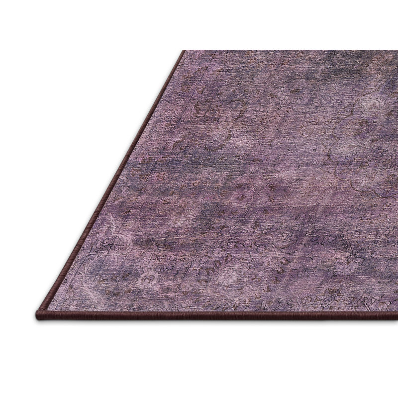 Tapis oriental rose / gris, Tapis de couloir 2 pi x 5 pi