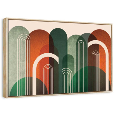 Mid-Century Arches Orange Green