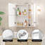 650Mm X 600Mm Surface Frameless Bathroom Medicine Cabinet With Mirror & 2 Doors