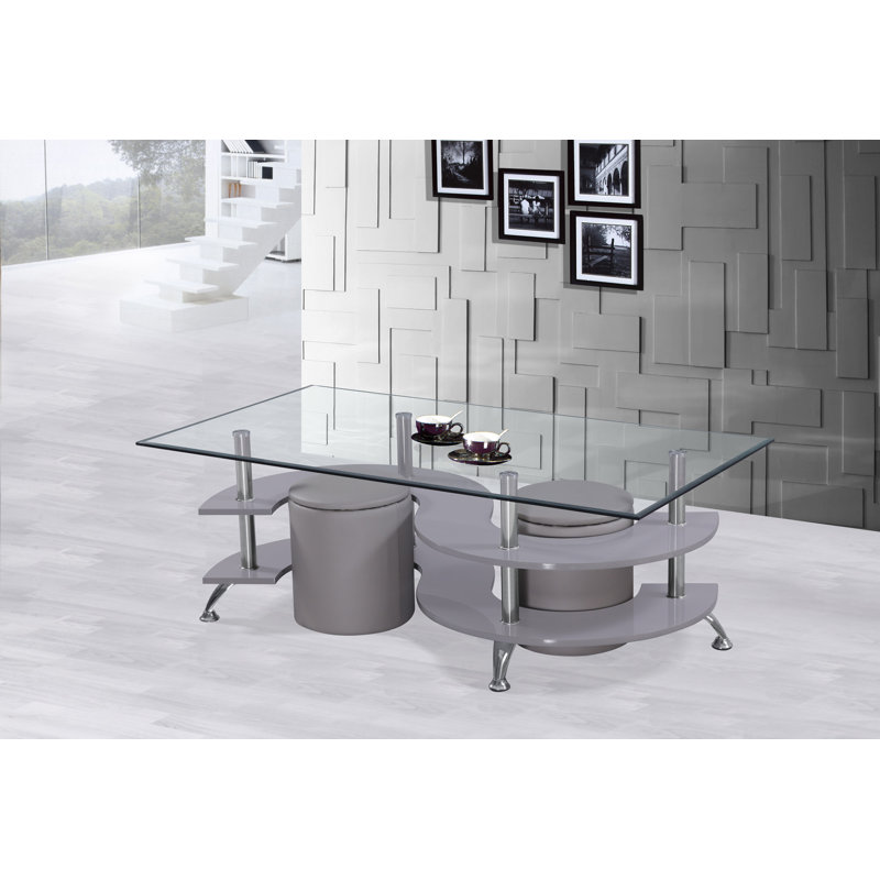 Ensemble de tables basses 2 pièces Hollhurst, Gris