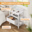 46 cm W Steel Bedside Table-1128718348