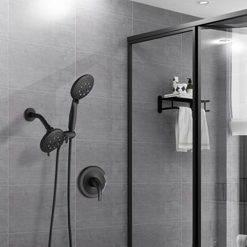 Complete Shower System, Matte Black