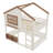 Full Size Bunk Bed/Loft Bed with Bookshelf, House Design, High-Quality Safety Fencing,Beige & Natural-2069021745-2069021748