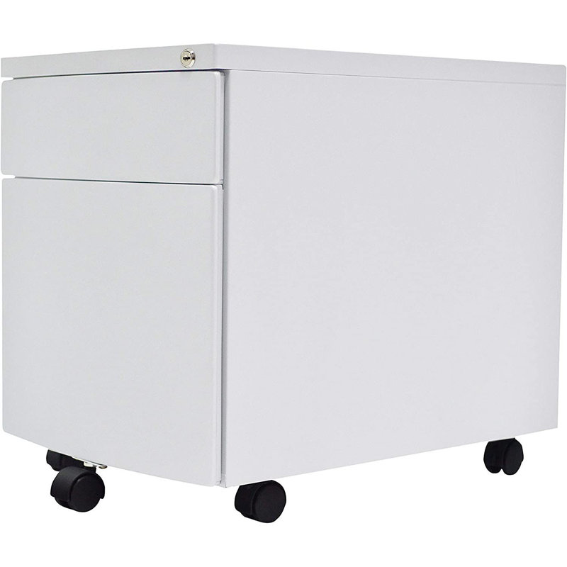 Classeur vertical mobile 2 tiroirs Keighly, Blanc